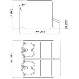 Парикмахерская мойка "Privacy Wash E 2P Shiatsu"