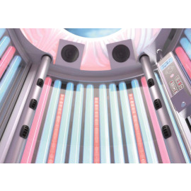 Вертикальный гибридный солярий "Ergoline Sunrise Hybrid Light LED 7200 (48 ламп по 180W)"