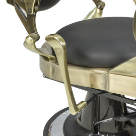 Кресло мужское барбер "Ричард" полированный каркас медного цвета