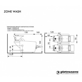 Мойка парикмахерская "ZONE WASH CLASSIC - JET MASSAGE"