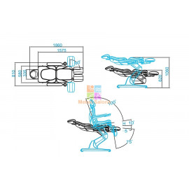 Педикюрное кресло SD-3870AS, 3 мотора KZ
