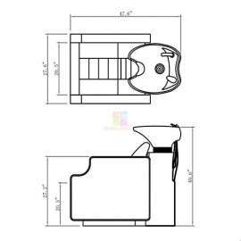 Мойка барбер "Bene" мужская