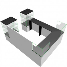 Нейл-Бар из ламината и стекла "N-11"
