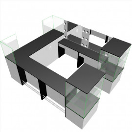 Нейл-Бар из ламината и стекла "N-11"