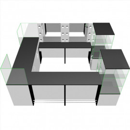Нейл-Бар из ламината и стекла "N-11"