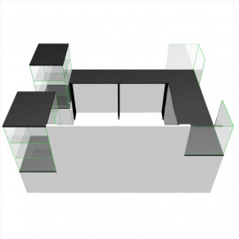 Нейл-Бар из ламината и стекла "N-11"