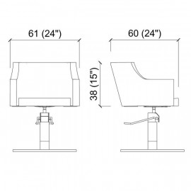Кресло парикмахерское "Birkin Black P"