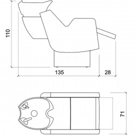 Парикмахерская мойка "Ultrawash UP E"
