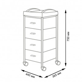 Тележка парикмахерская "Алана-04"