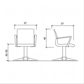 Кресло парикмахерское "Aluotis Ecoblack"