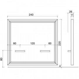 Зеркало парикмахерское "Otello Infinite (240)"