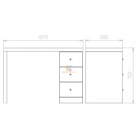 Маникюрный стол белый глянец