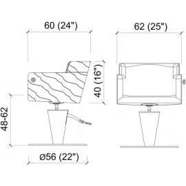 Кресло парикмахерское "AIDA WOOD"