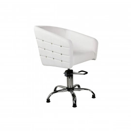 Парикмахерский комплект "Гламрок", Белый, Золотые пукли, 3 кресла гидравлика диск, 1 мойка средняя белая раковина