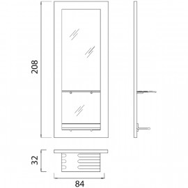Зеркало парикмахерское "Black Edo"