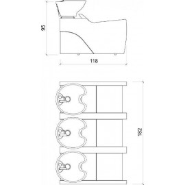 Мойка парикмахерская "FLATIRON 3P"