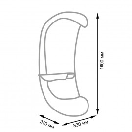 Парикмахерское зеркало с подсветкой "Вейв"