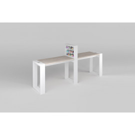 Двухместный маникюрный стол "Matrix" с подставкой для лаков